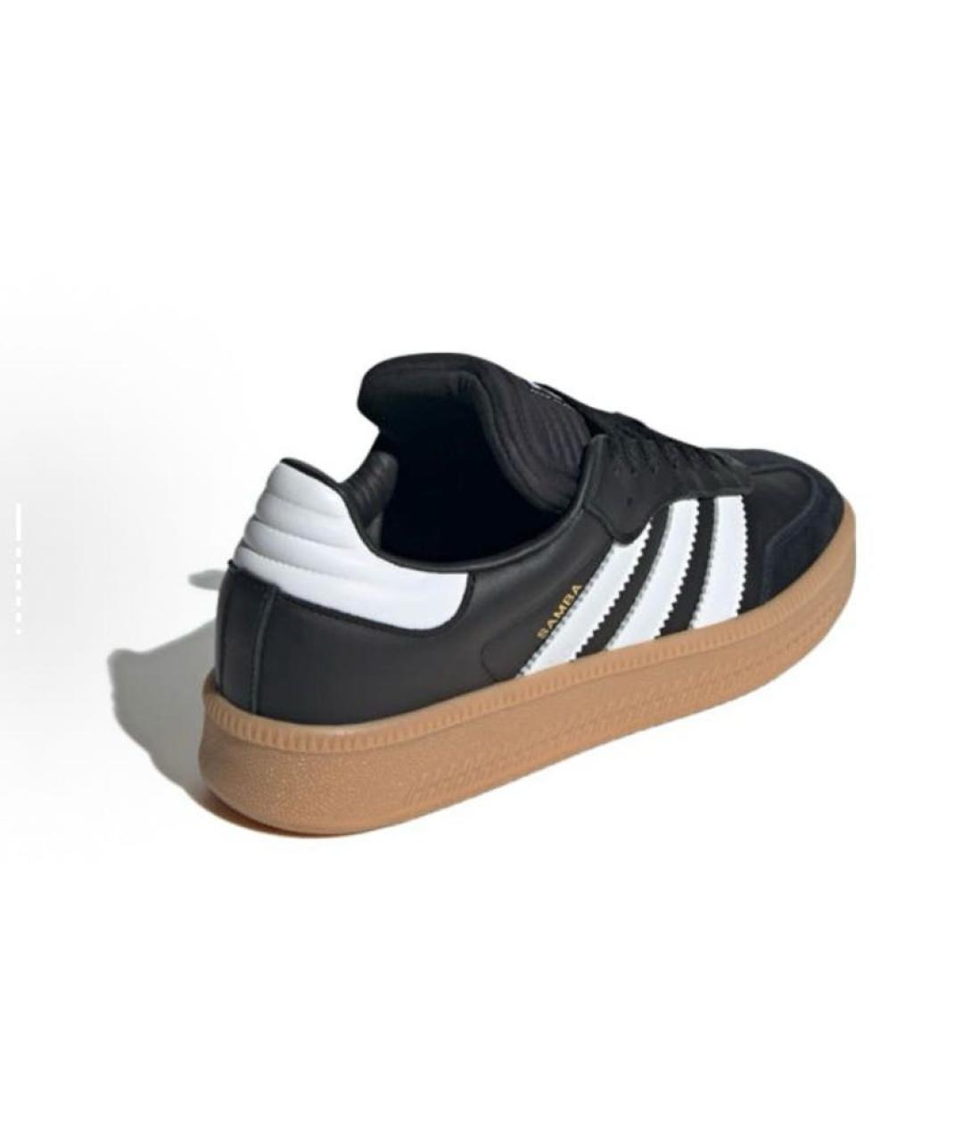 ADIDAS Черные кожаные низкие кроссовки / кеды, фото 5