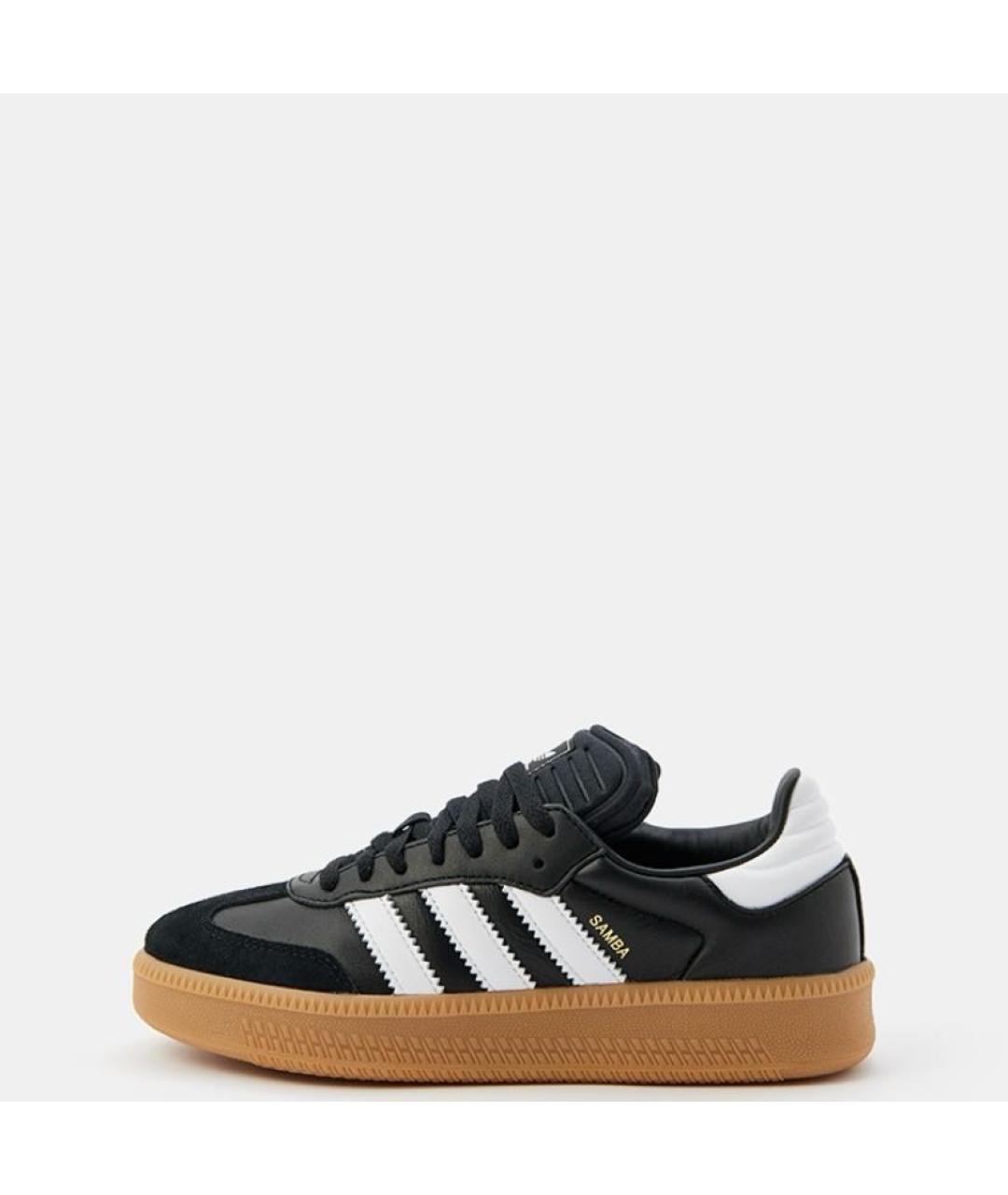 ADIDAS Черные кожаные низкие кроссовки / кеды, фото 2