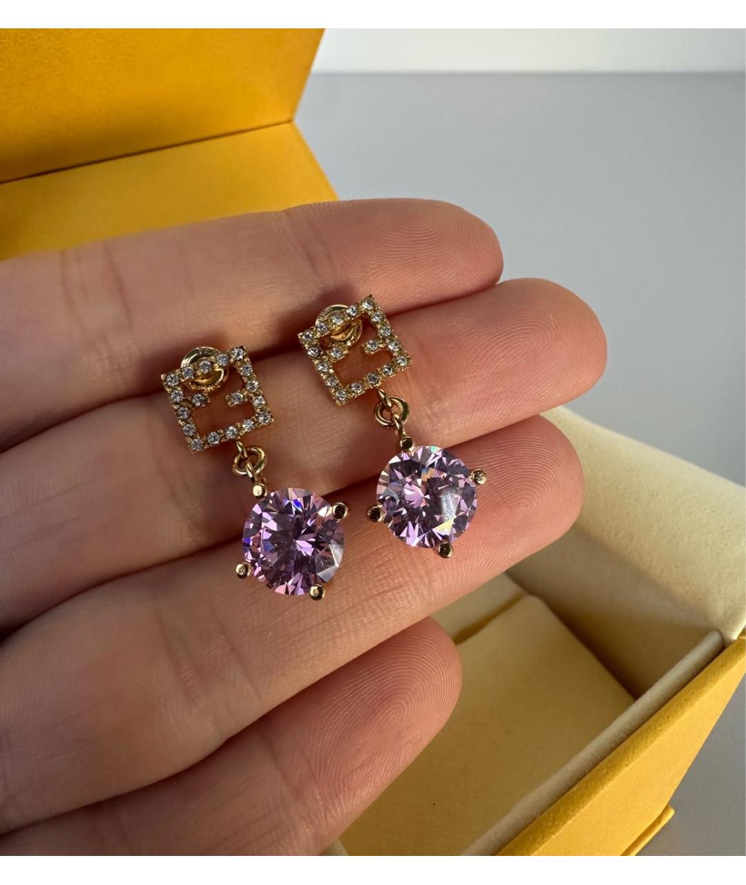 FENDI Розовые серьги, фото 4
