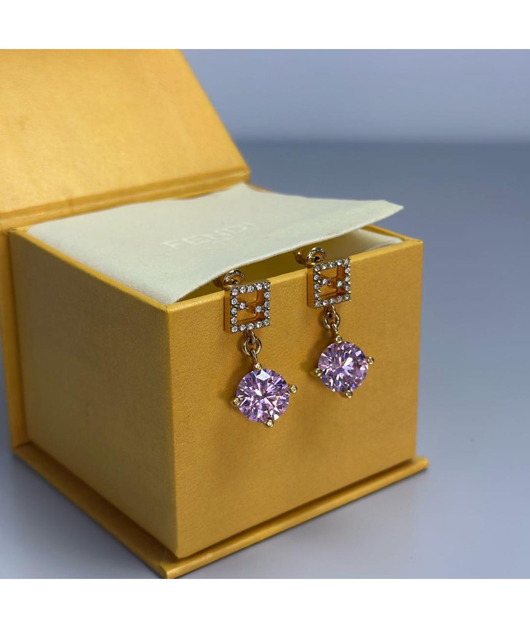 FENDI Розовые серьги, фото 7