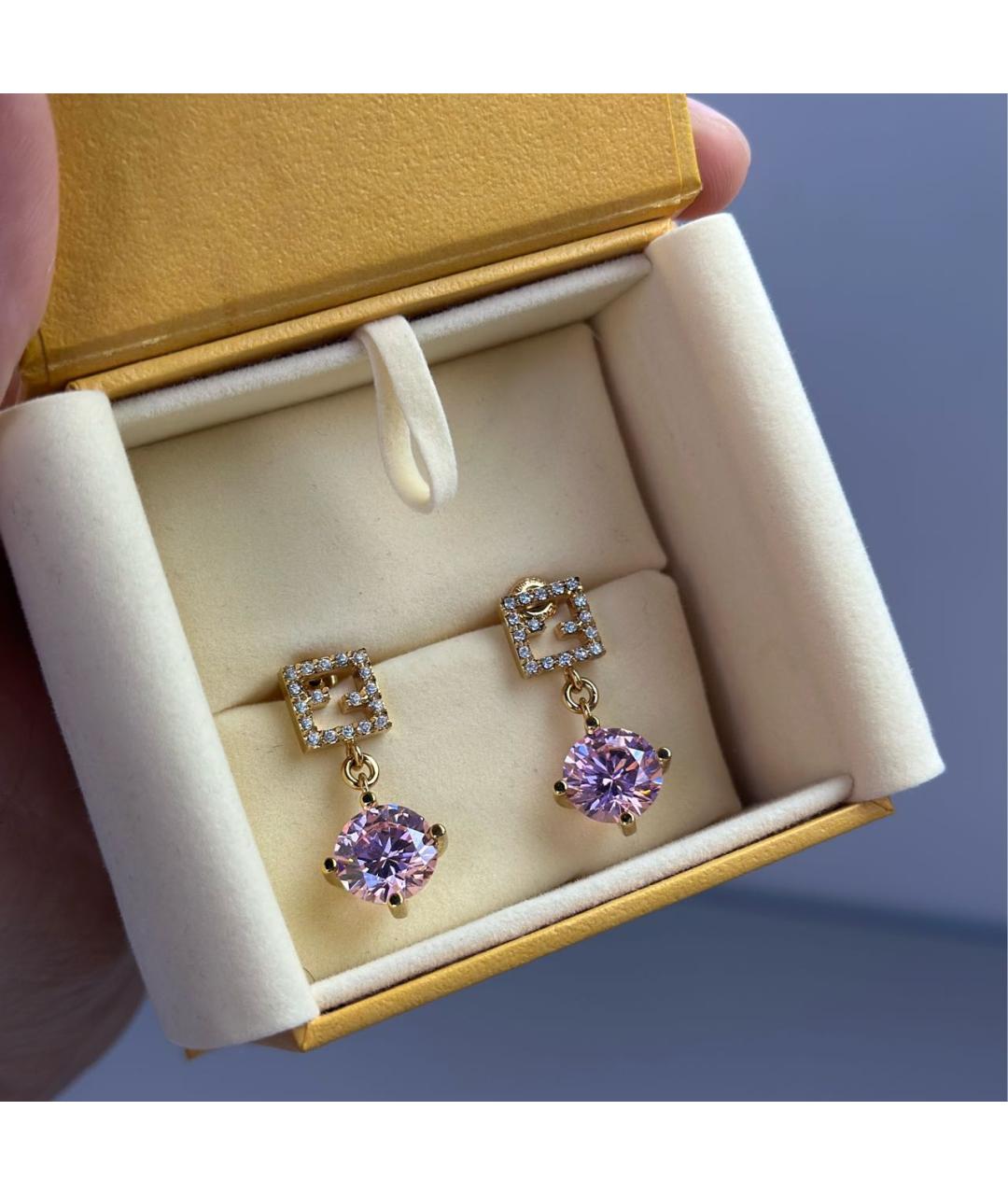 FENDI Розовые серьги, фото 3