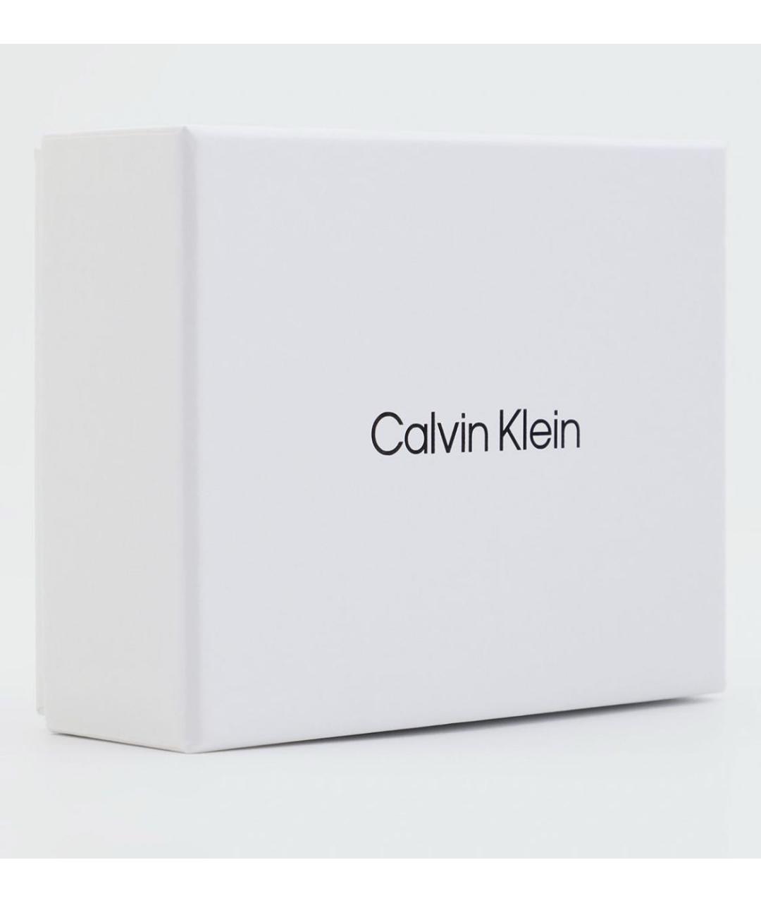 CALVIN KLEIN Черный кожаный кошелек, фото 3