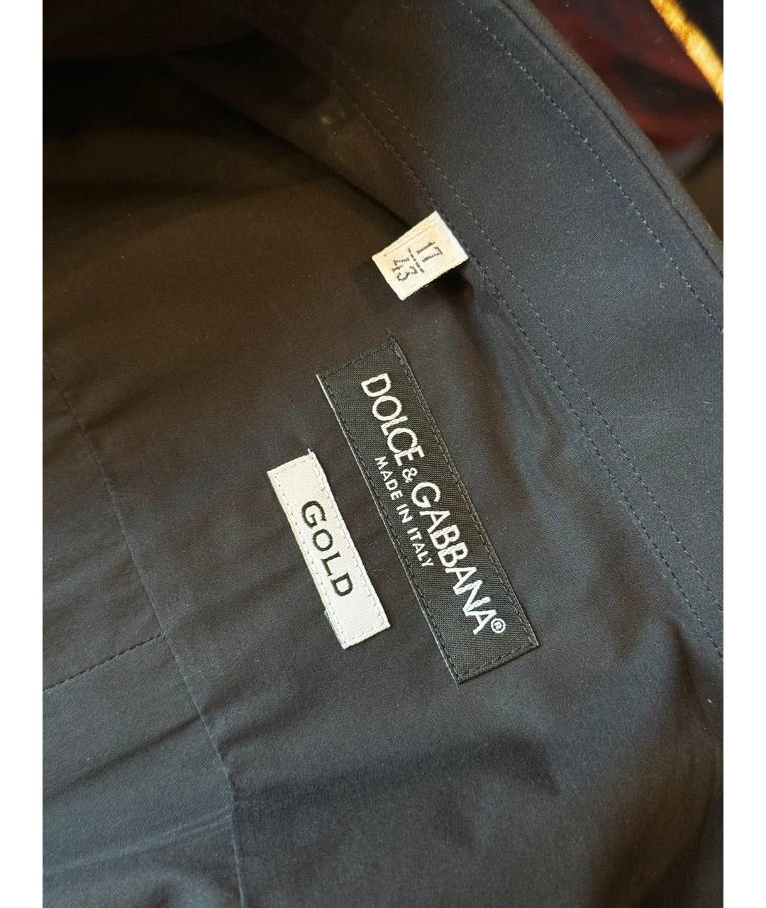 DOLCE&GABBANA Черная хлопковая классическая рубашка, фото 3