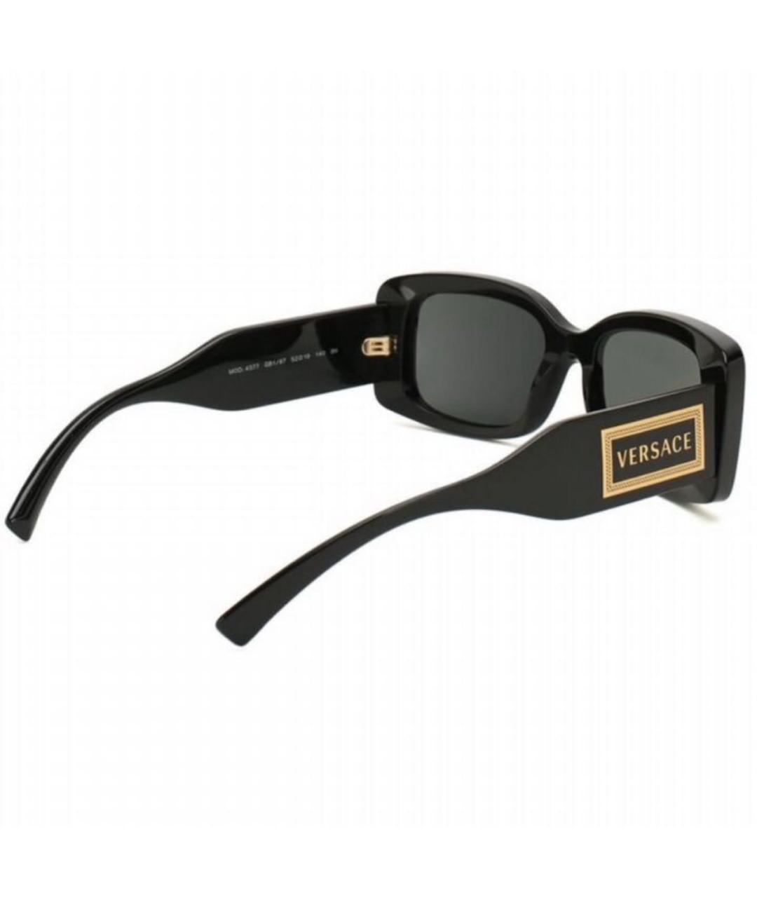 VERSACE Черные пластиковые солнцезащитные очки, фото 2