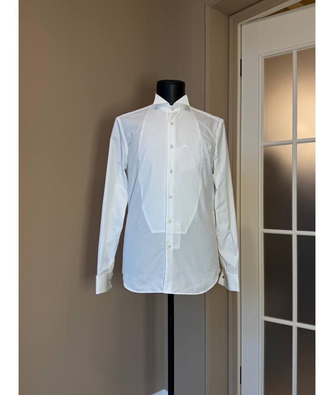 CORNELIANI Белая хлопковая классическая рубашка, фото 9