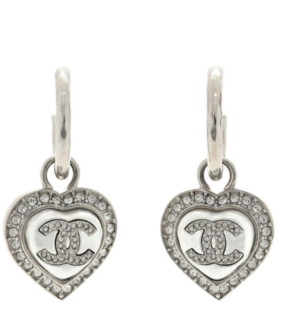 CHANEL Серебряные металлические серьги, фото 1