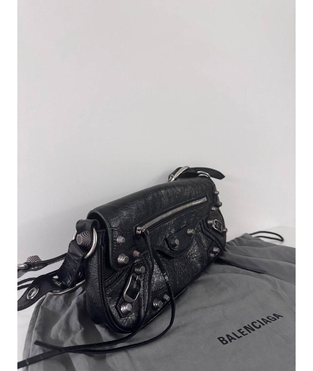 BALENCIAGA Черная сумка тоут из экзотической кожи, фото 2