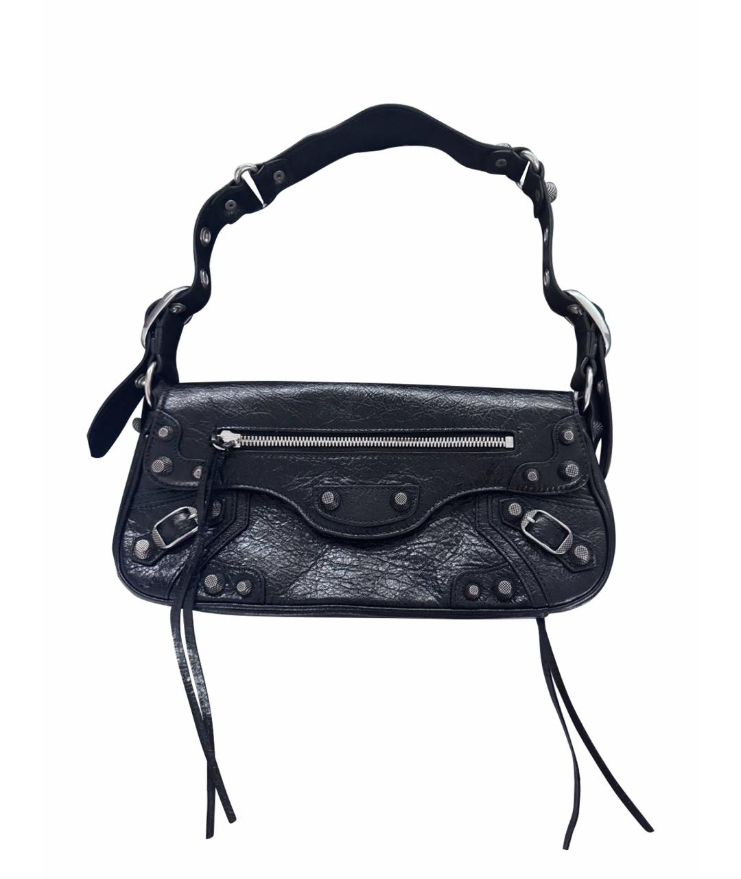 BALENCIAGA Черная сумка тоут из экзотической кожи, фото 1