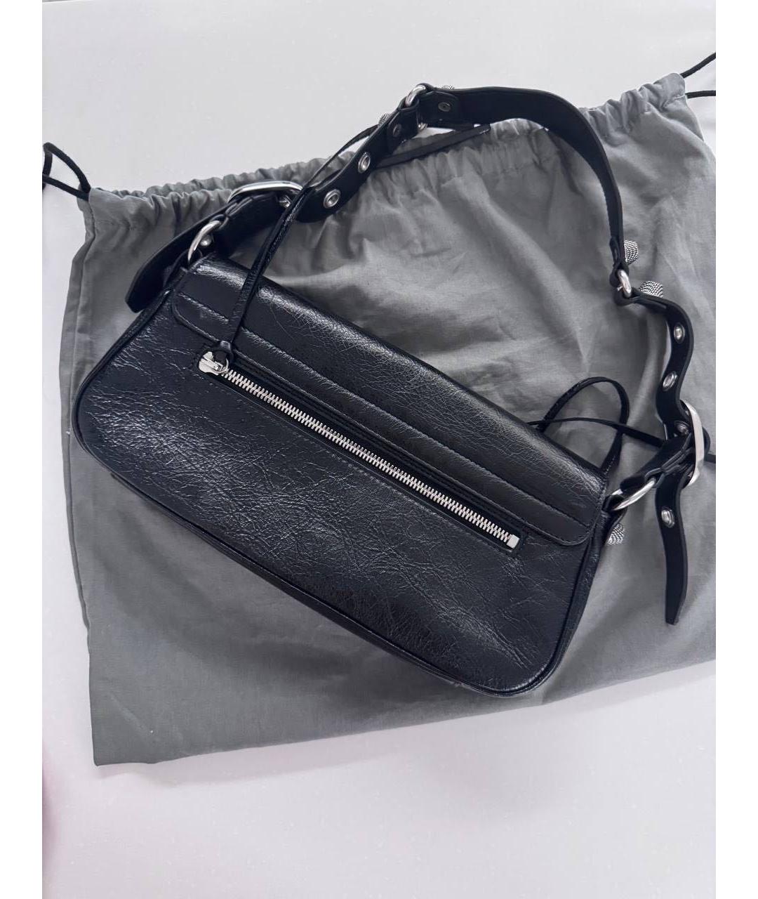 BALENCIAGA Черная сумка тоут из экзотической кожи, фото 3