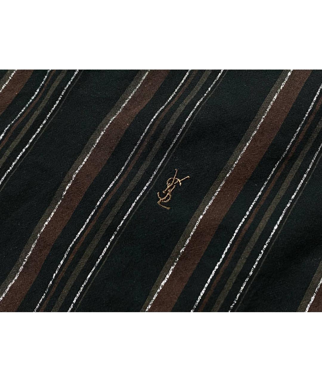 SAINT LAURENT Коричневая хлопковая кэжуал рубашка, фото 4