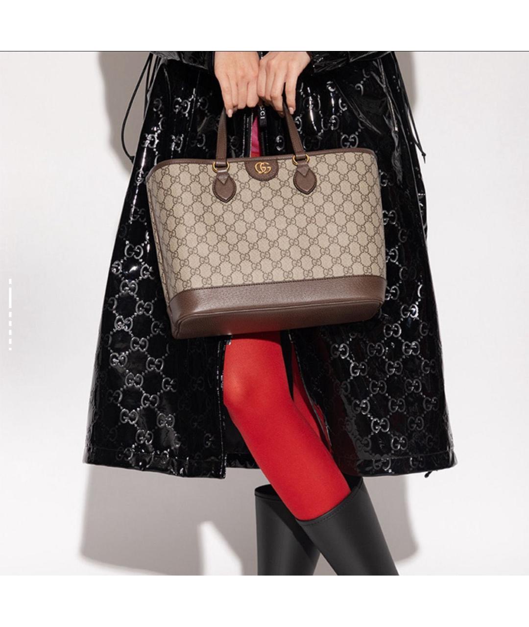 GUCCI Коричневая сумка тоут, фото 2