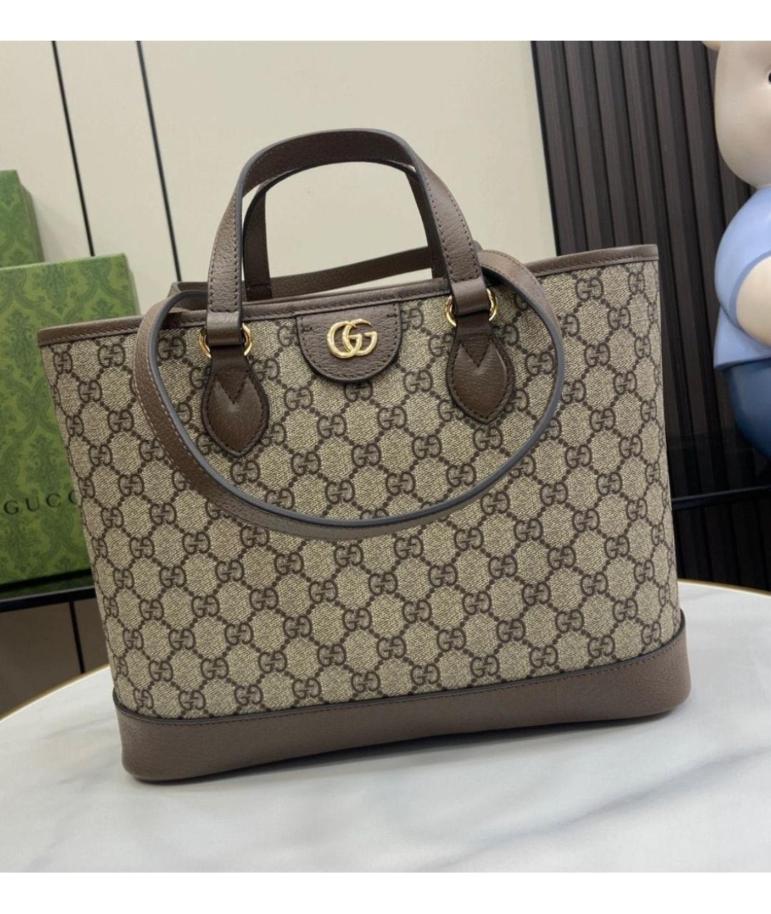 GUCCI Коричневая сумка тоут, фото 3