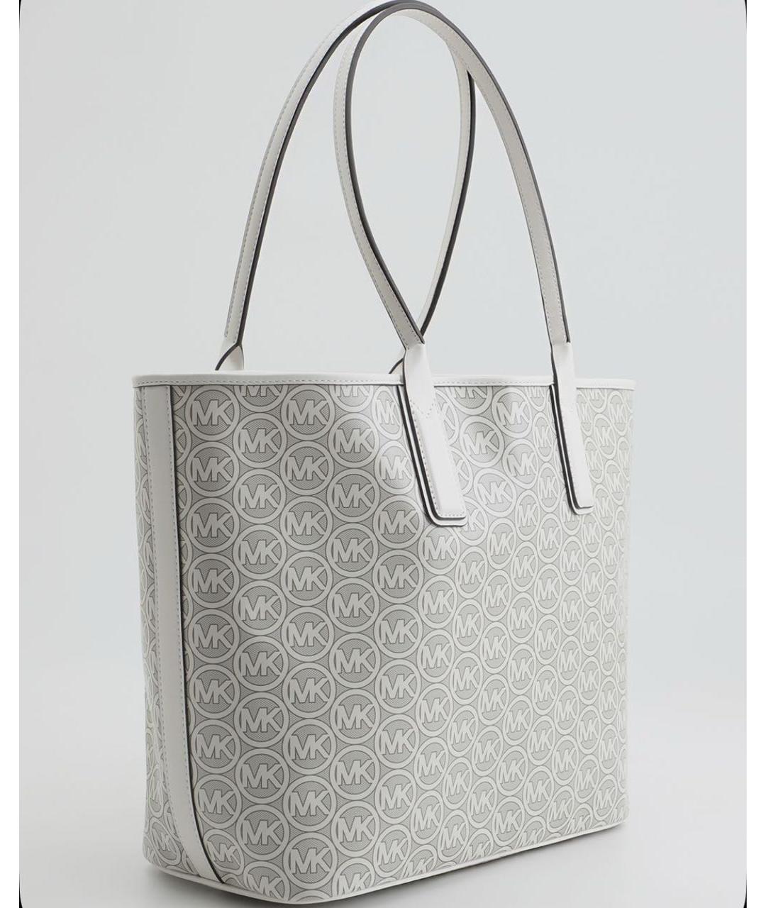 MICHAEL KORS Белая кожаная сумка тоут, фото 2