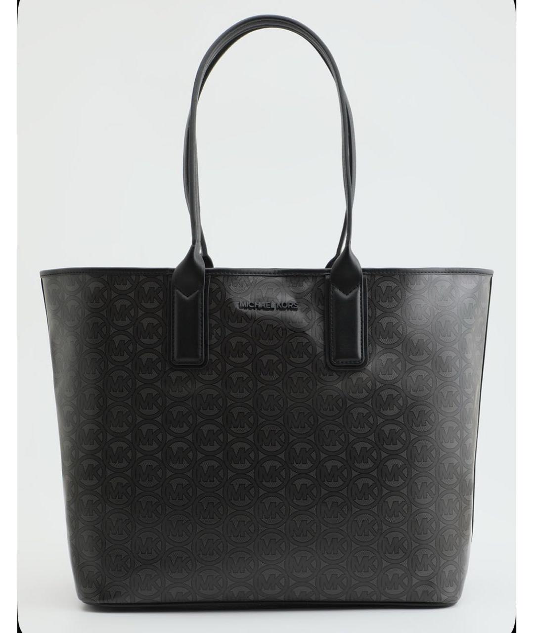 MICHAEL KORS Черная кожаная сумка тоут, фото 3