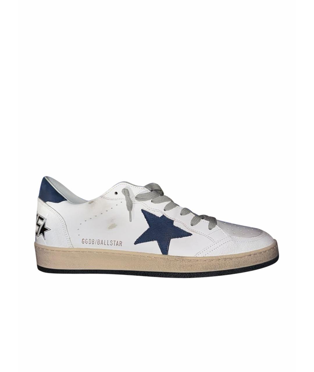 GOLDEN GOOSE DELUXE BRAND Белые кожаные низкие кроссовки / кеды, фото 1