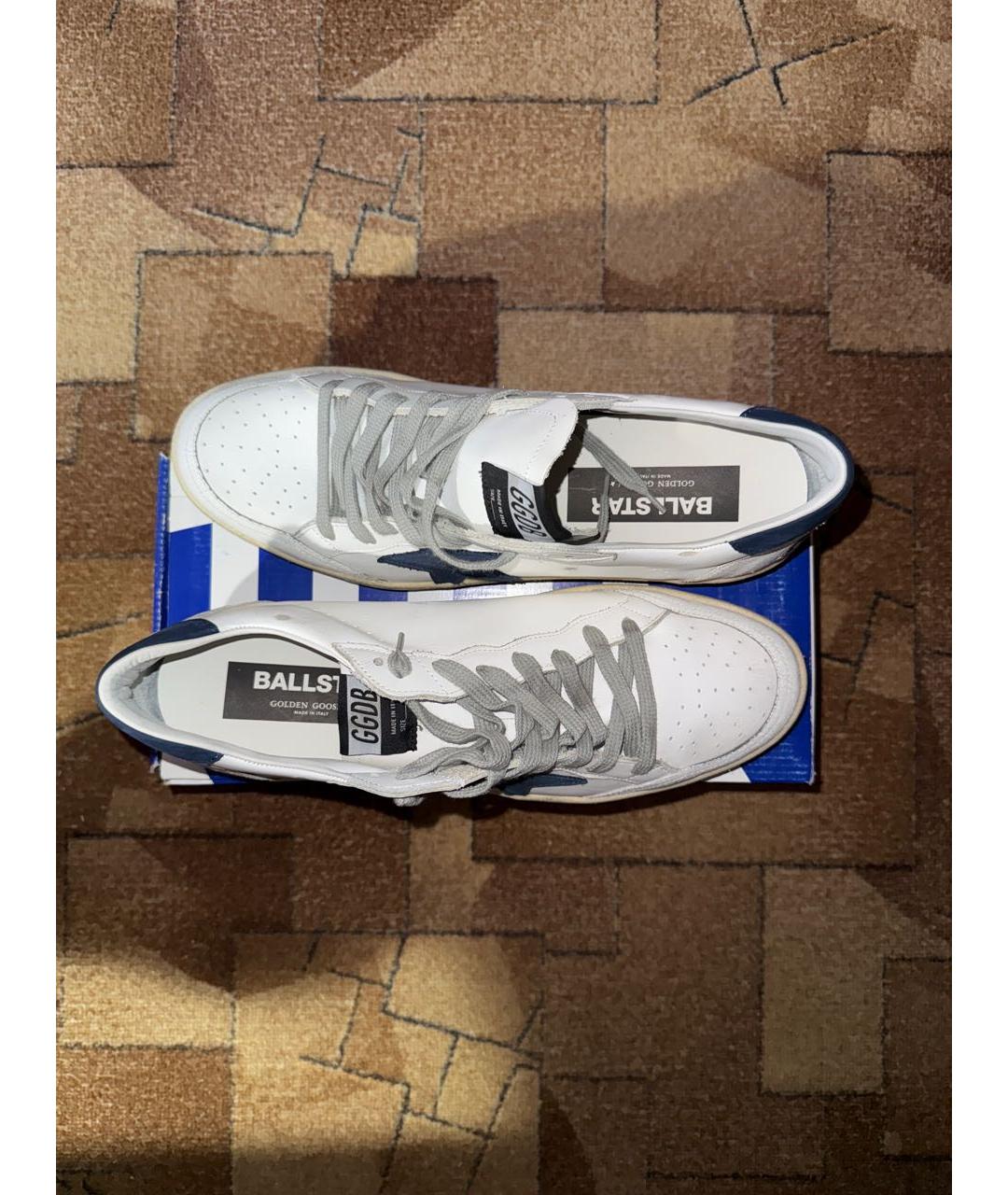 GOLDEN GOOSE DELUXE BRAND Белые кожаные низкие кроссовки / кеды, фото 6