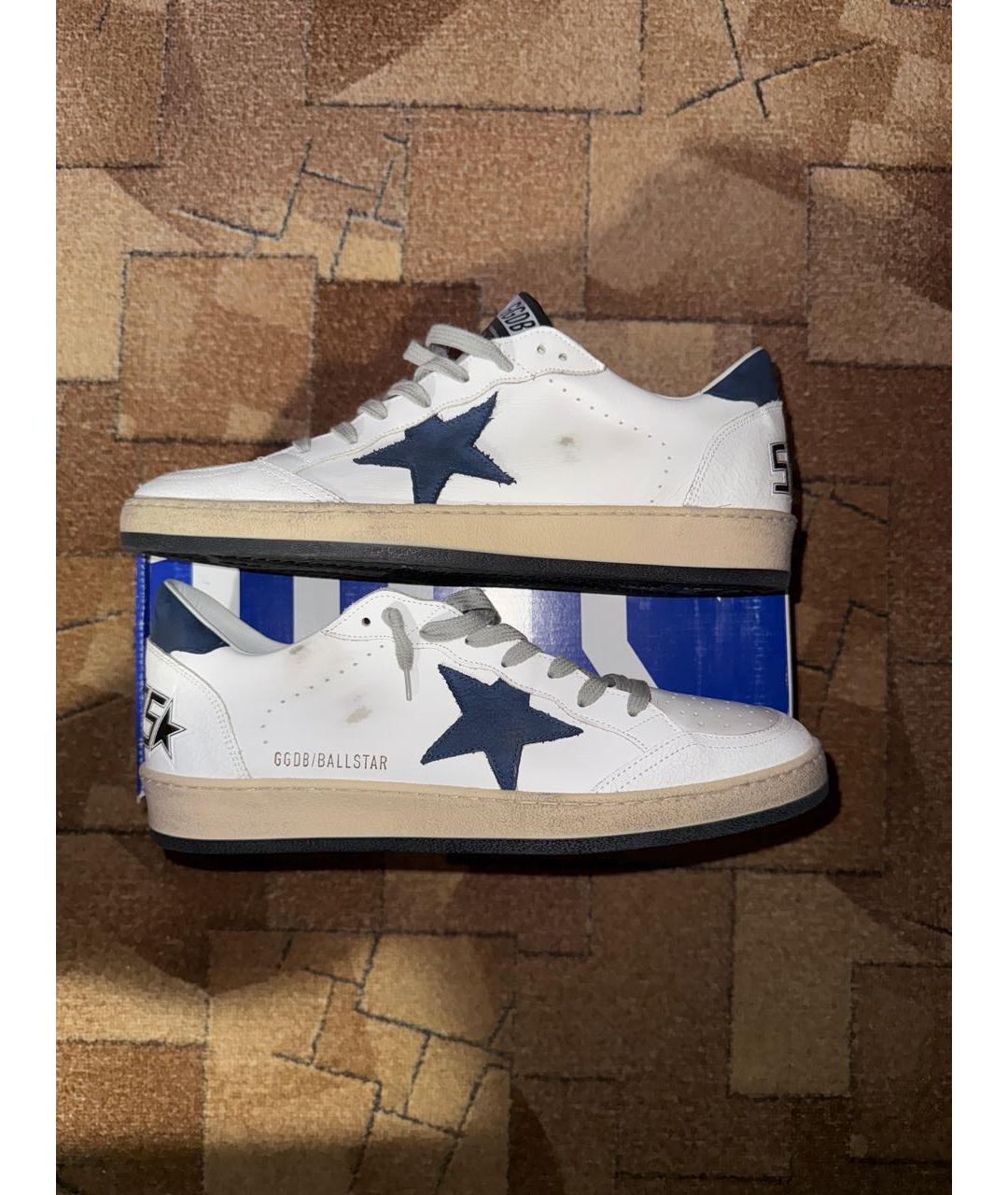 GOLDEN GOOSE DELUXE BRAND Белые кожаные низкие кроссовки / кеды, фото 8