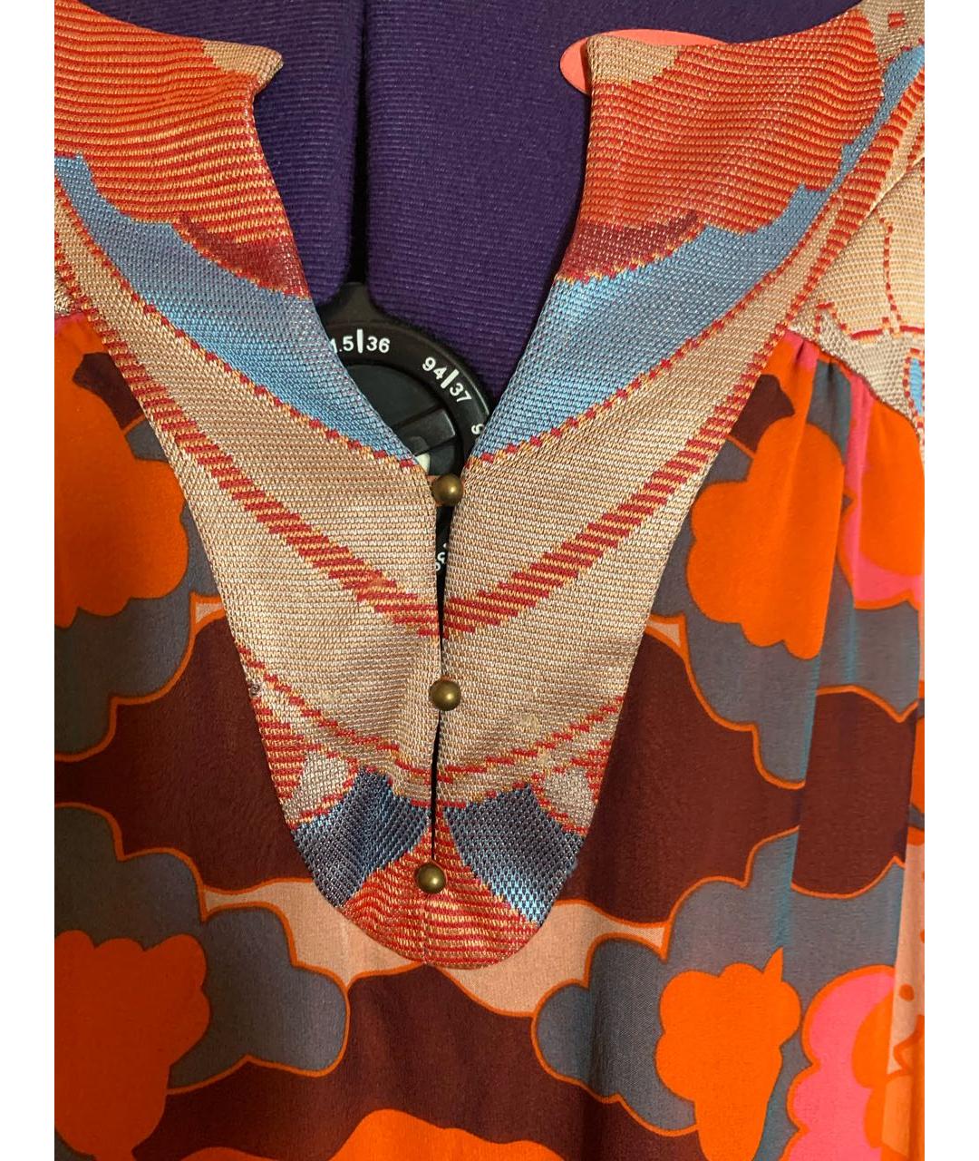 DIANE VON FURSTENBERG Мульти шелковое повседневное платье, фото 4