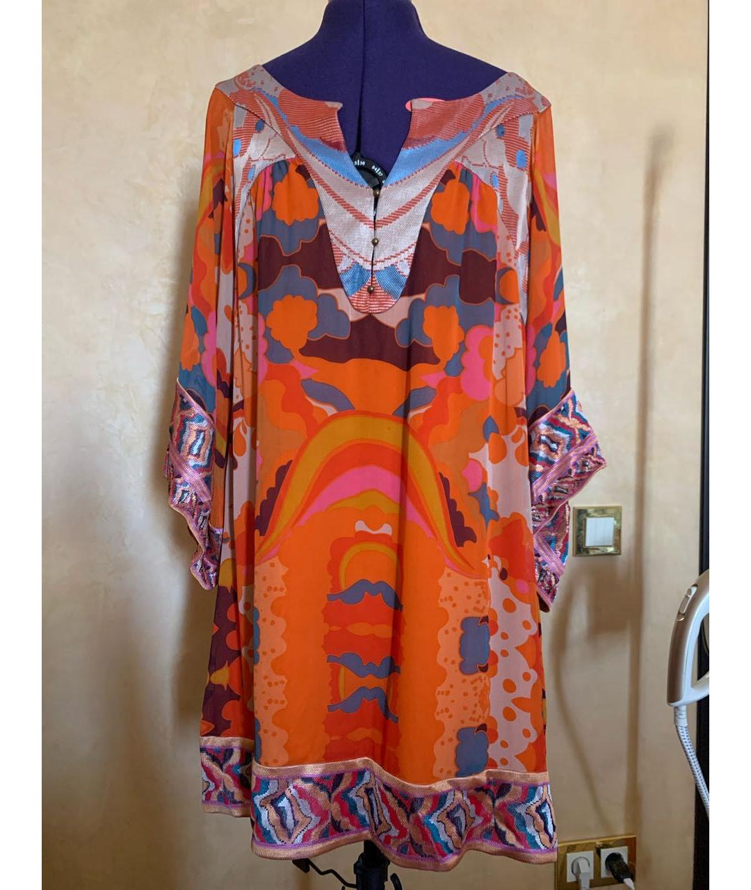 DIANE VON FURSTENBERG Мульти шелковое повседневное платье, фото 7