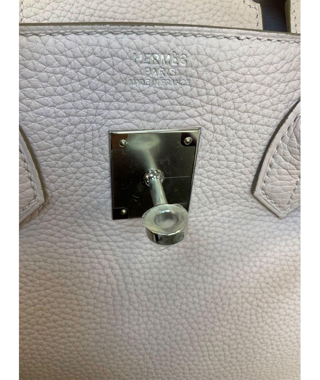 HERMES Розовая кожаная сумка с короткими ручками, фото 5