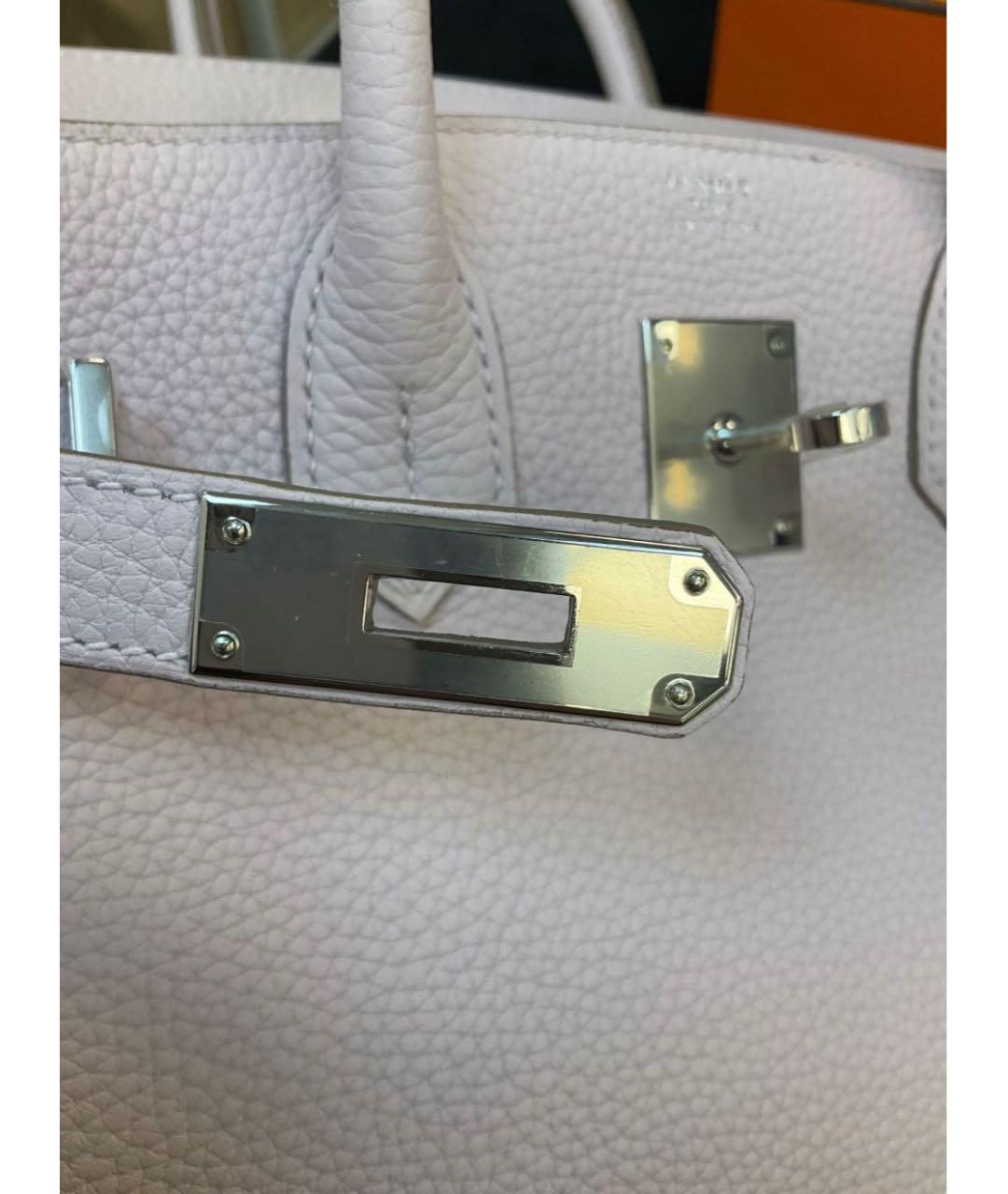 HERMES Розовая кожаная сумка с короткими ручками, фото 4