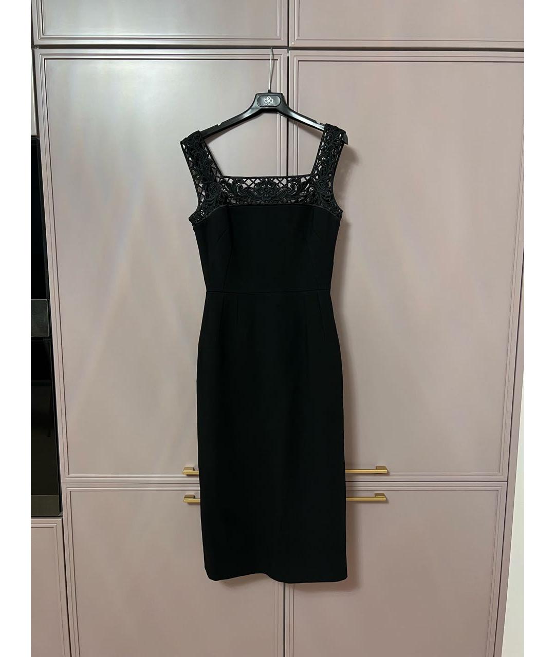 DOLCE&GABBANA Черное хлопковое повседневное платье, фото 5
