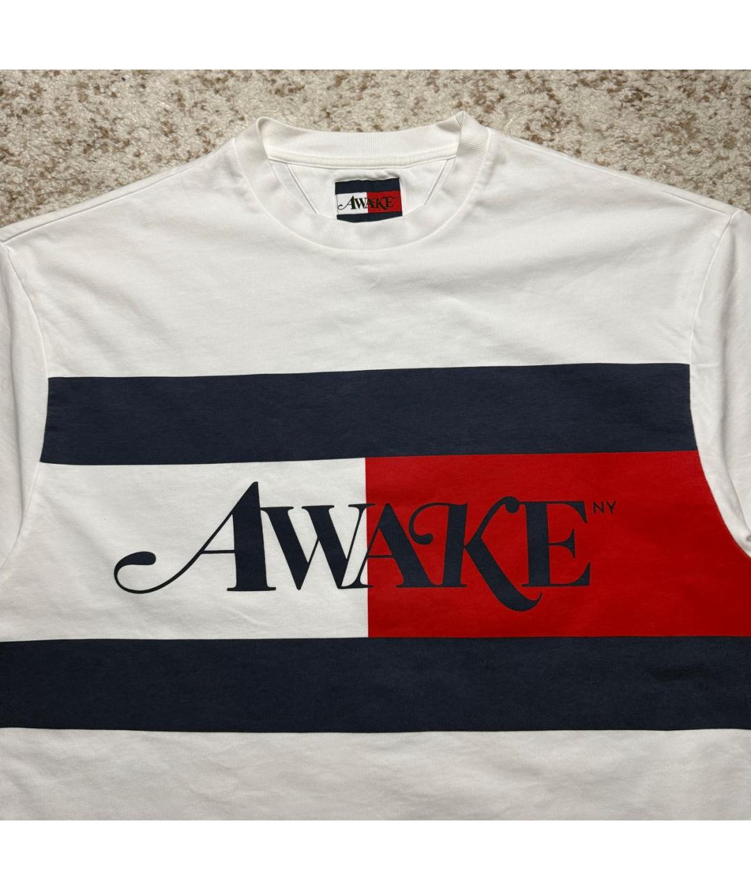 Awake NY Белая хлопковая футболка, фото 3
