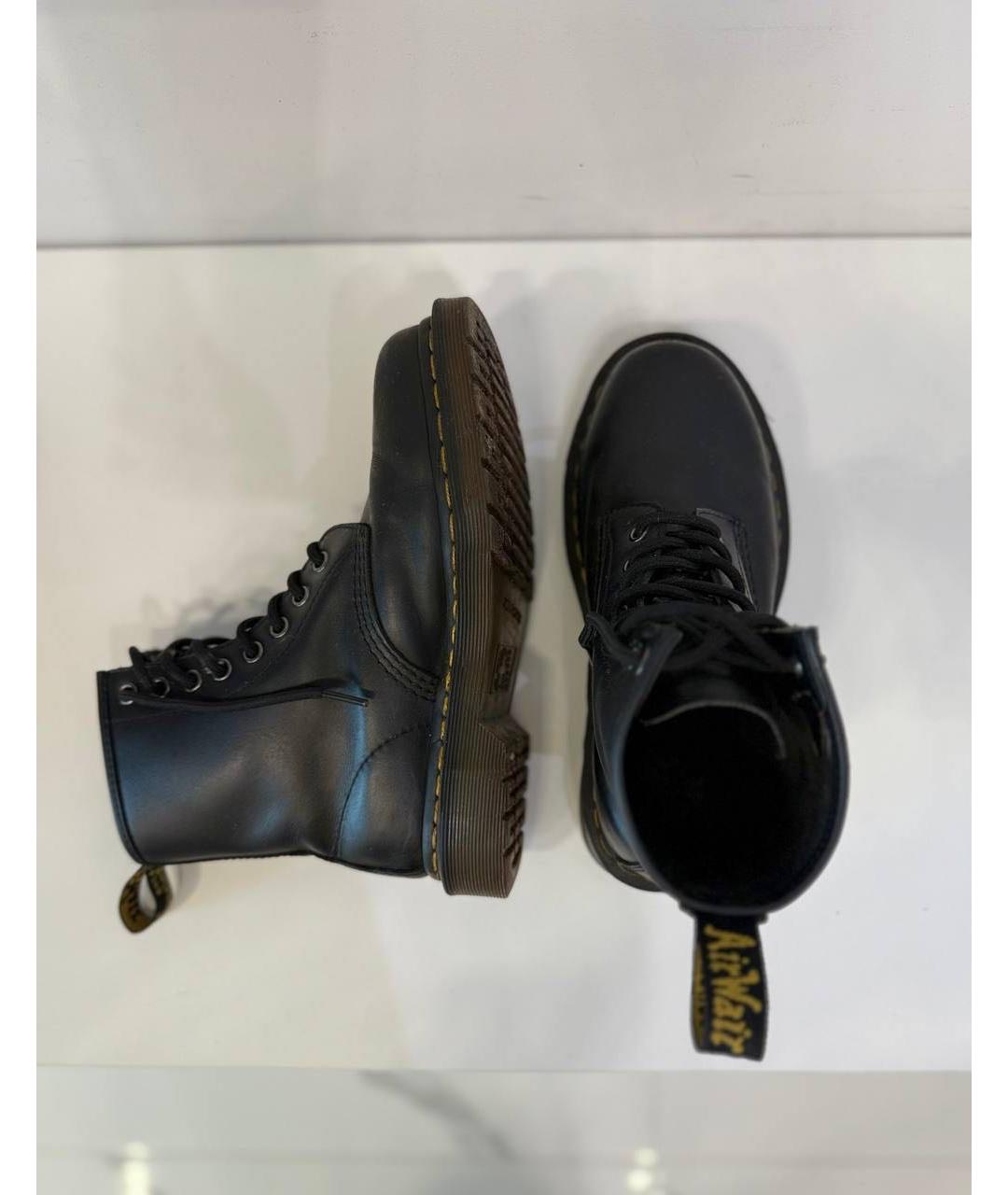 DR. MARTENS Черные кожаные ботинки, фото 3