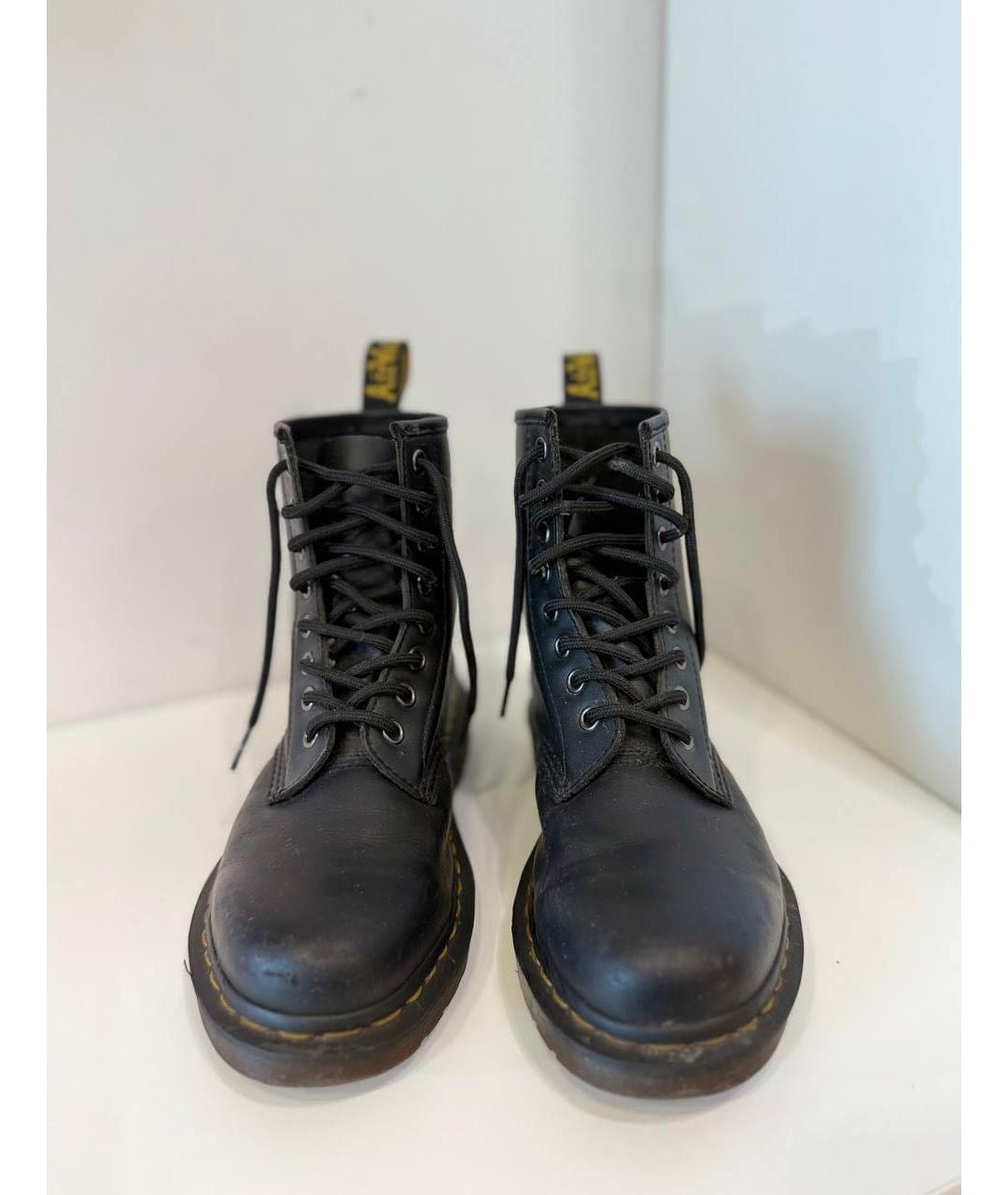 DR. MARTENS Черные кожаные ботинки, фото 2