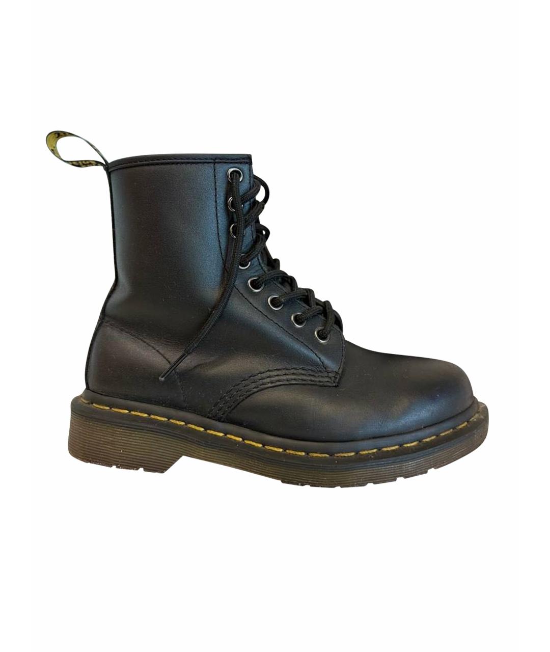 DR. MARTENS Черные кожаные ботинки, фото 1