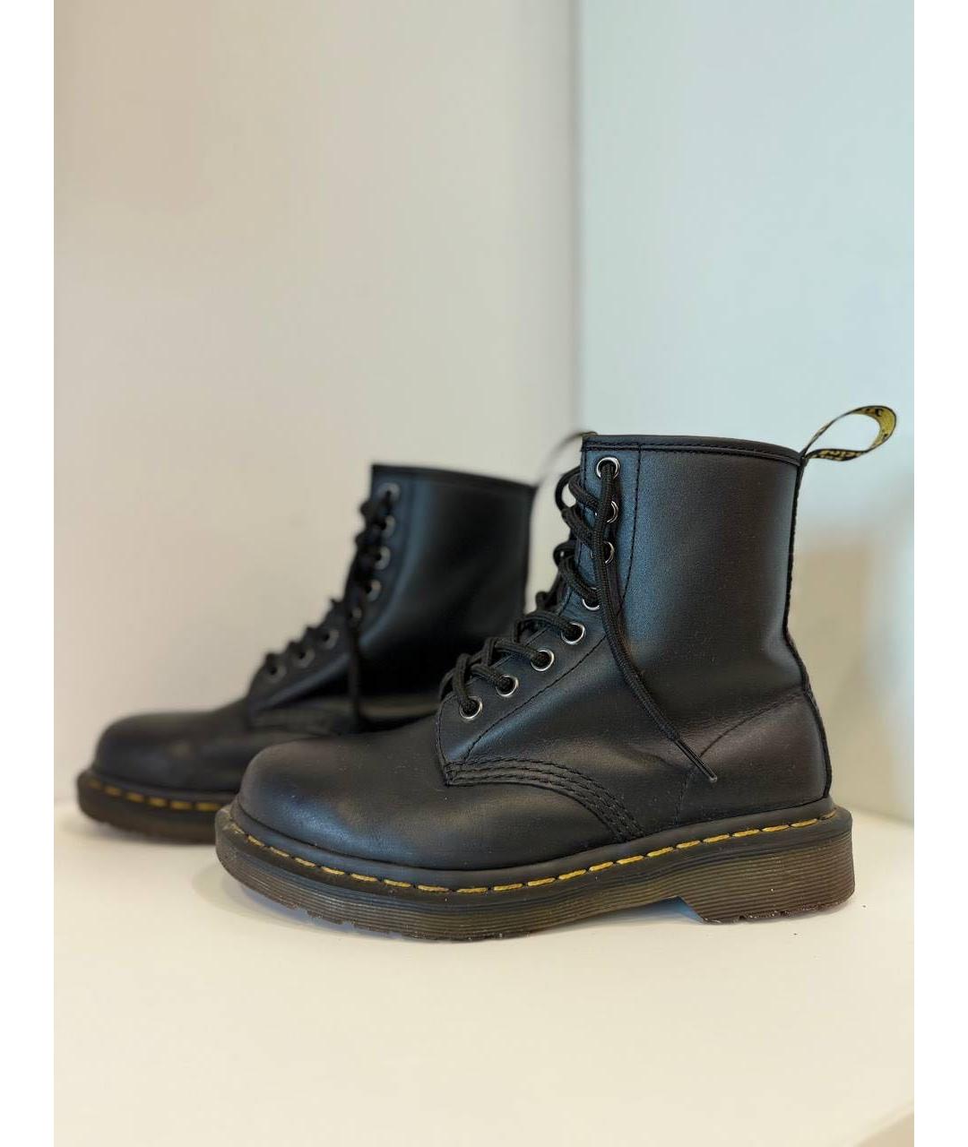DR. MARTENS Черные кожаные ботинки, фото 7