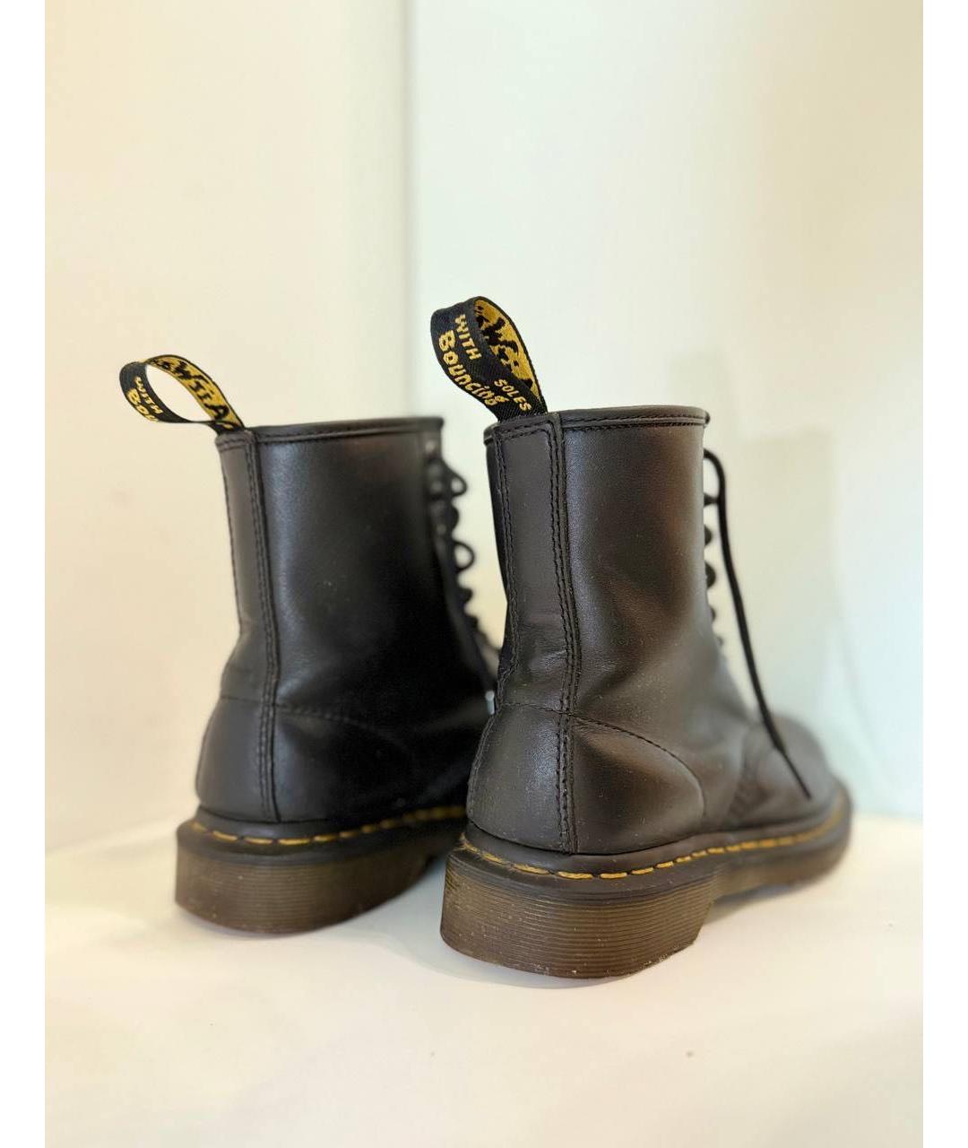DR. MARTENS Черные кожаные ботинки, фото 4