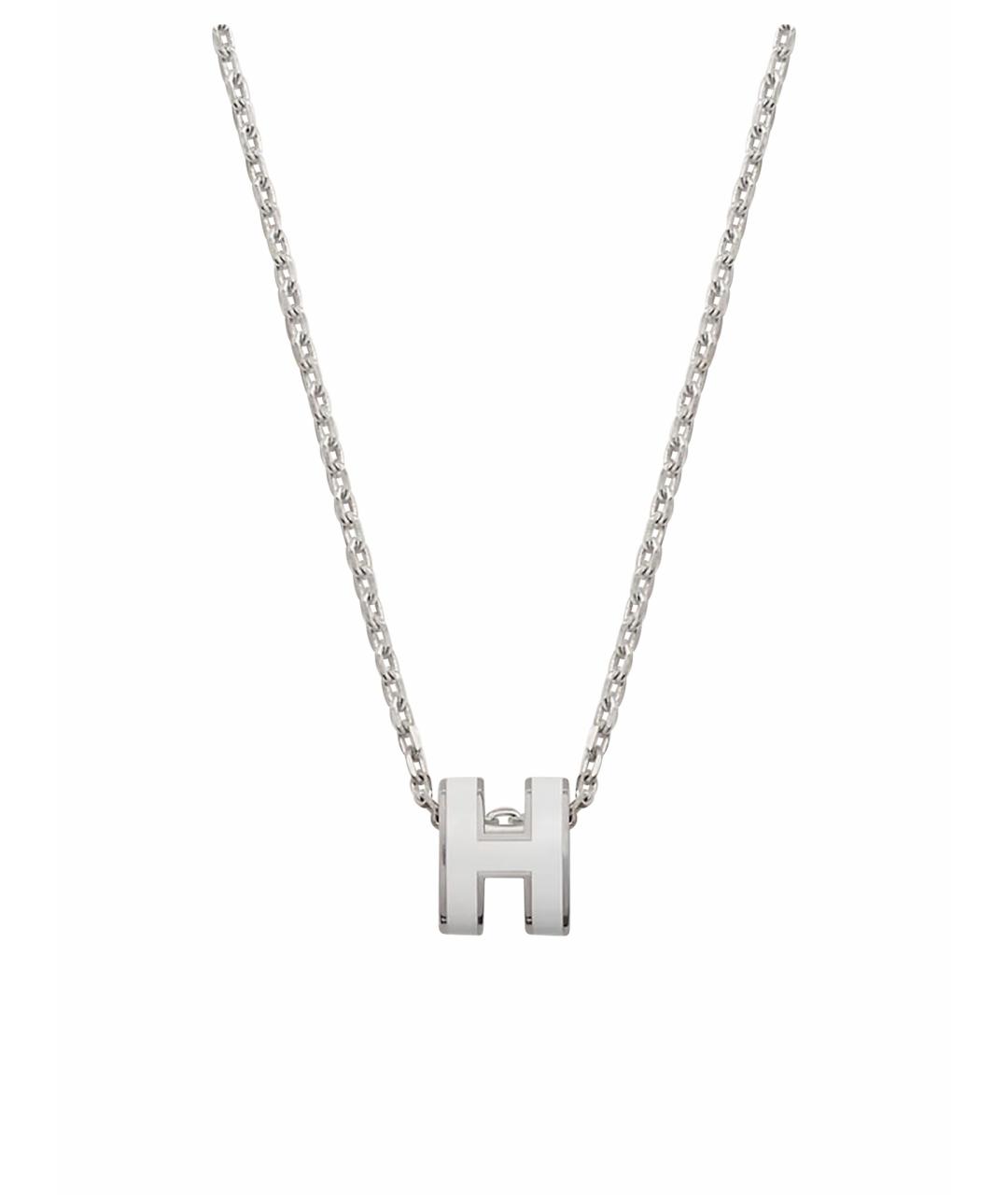 HERMES Белая металлическая подвеска, фото 1
