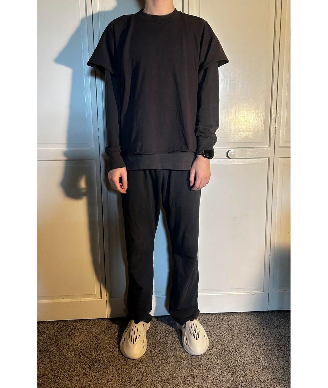 YEEZY Черная хлопковая футболка, фото 3