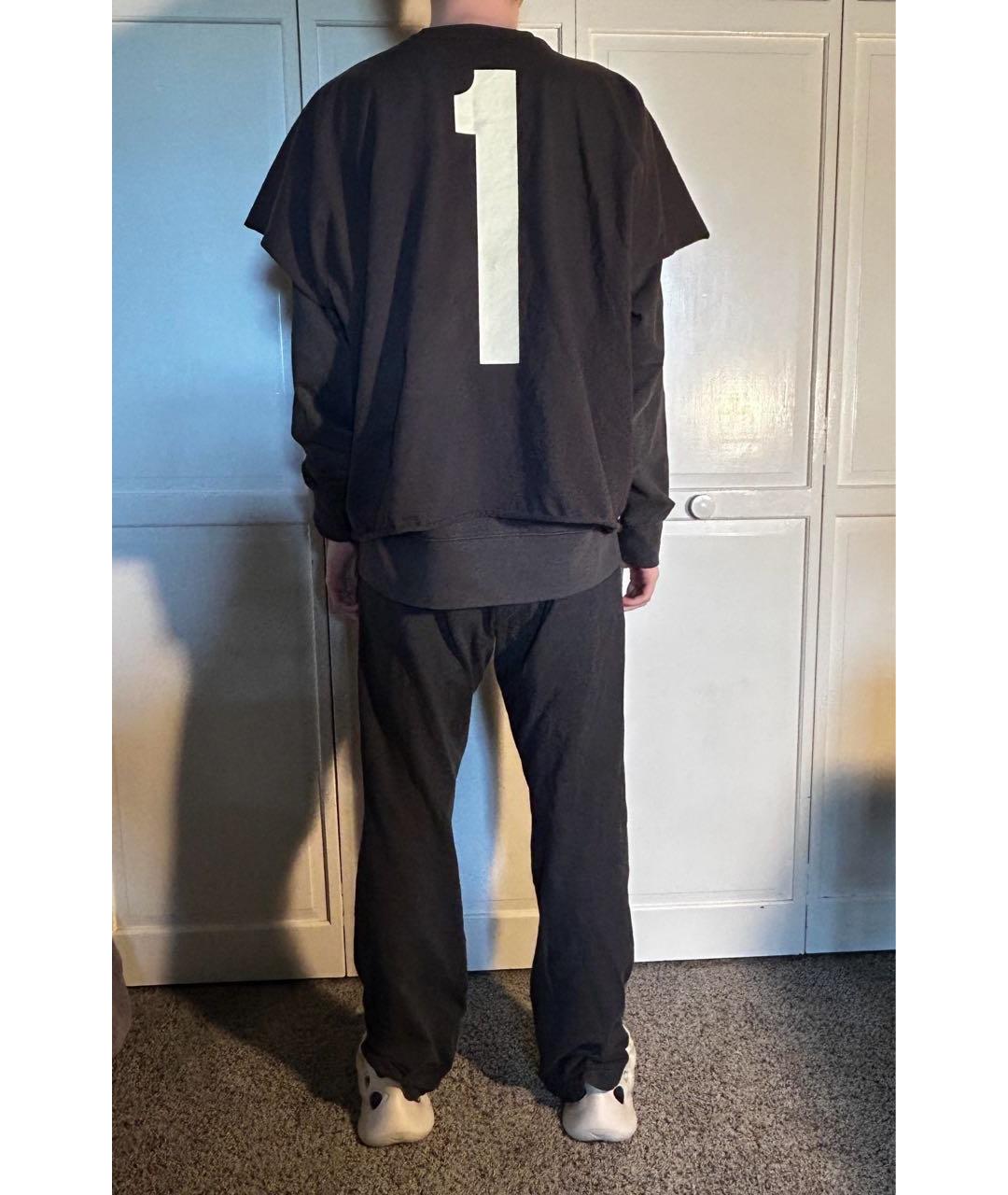 YEEZY Черная хлопковая футболка, фото 2