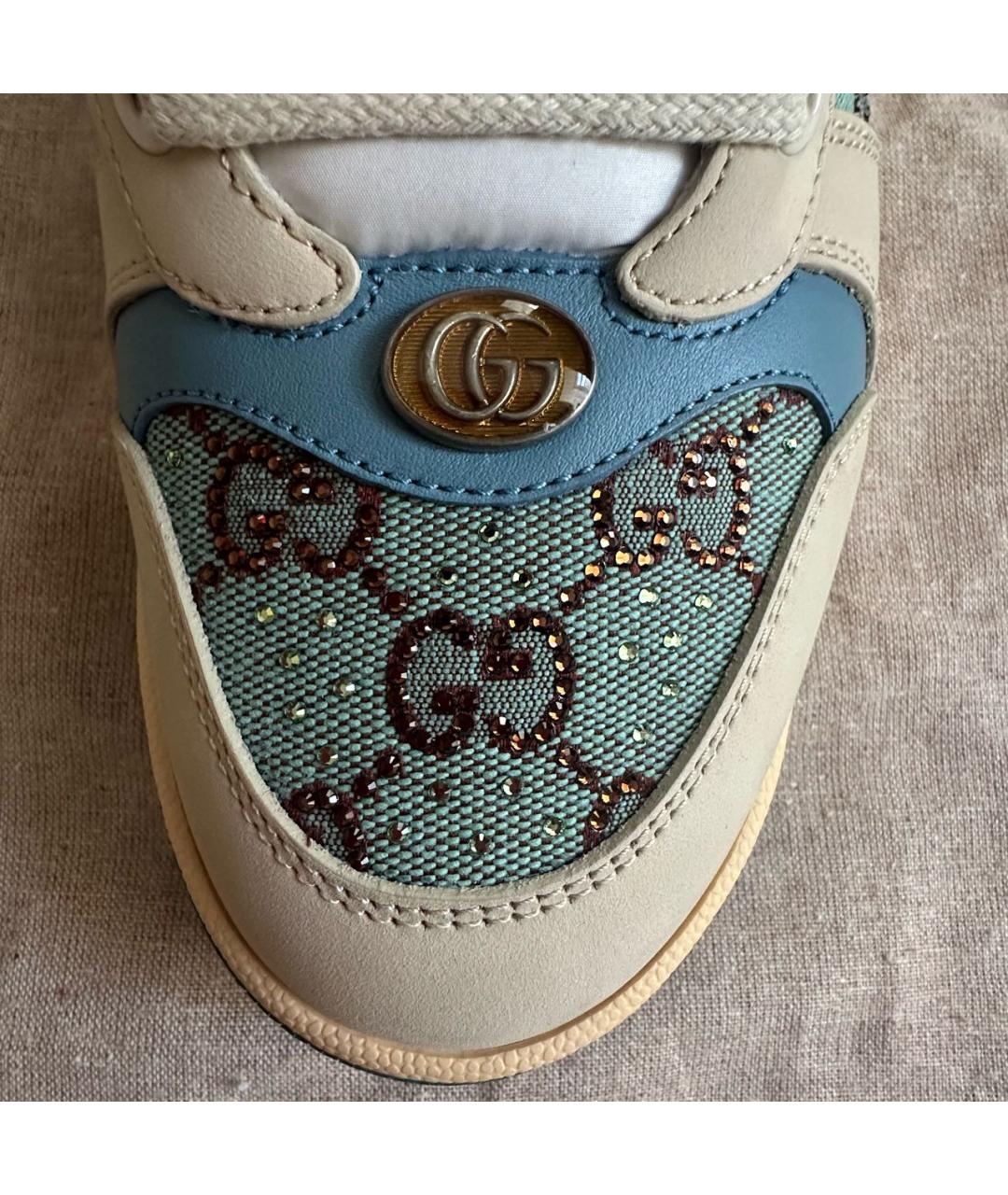 GUCCI Мульти кожаные кроссовки, фото 5