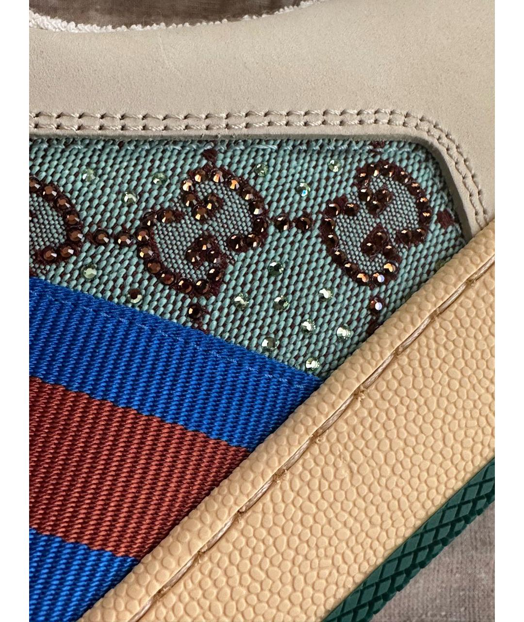 GUCCI Мульти кожаные кроссовки, фото 7