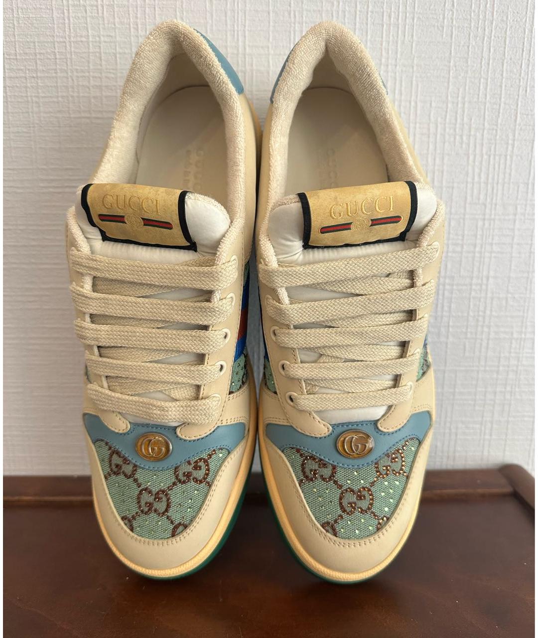 GUCCI Мульти кожаные кроссовки, фото 3