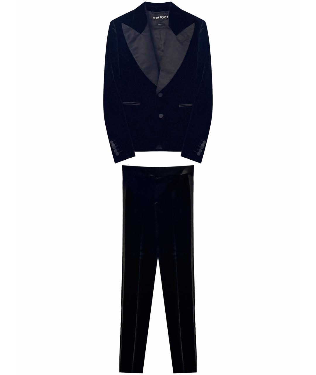 TOM FORD Черный бархатный костюм с брюками, фото 1