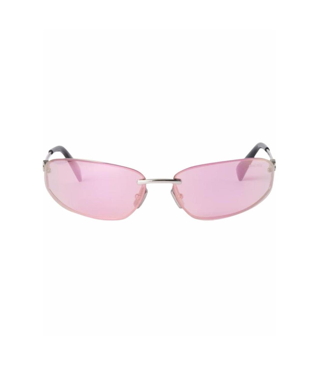 MIU MIU Розовые металлические солнцезащитные очки, фото 1