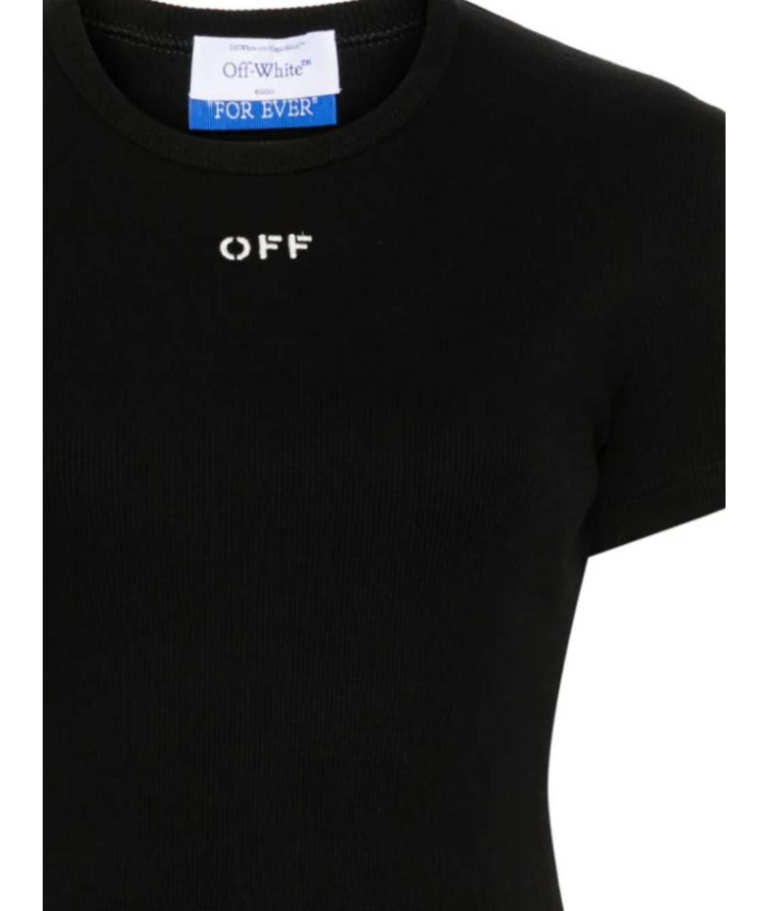 OFF-WHITE Черная хлопковая футболка, фото 2