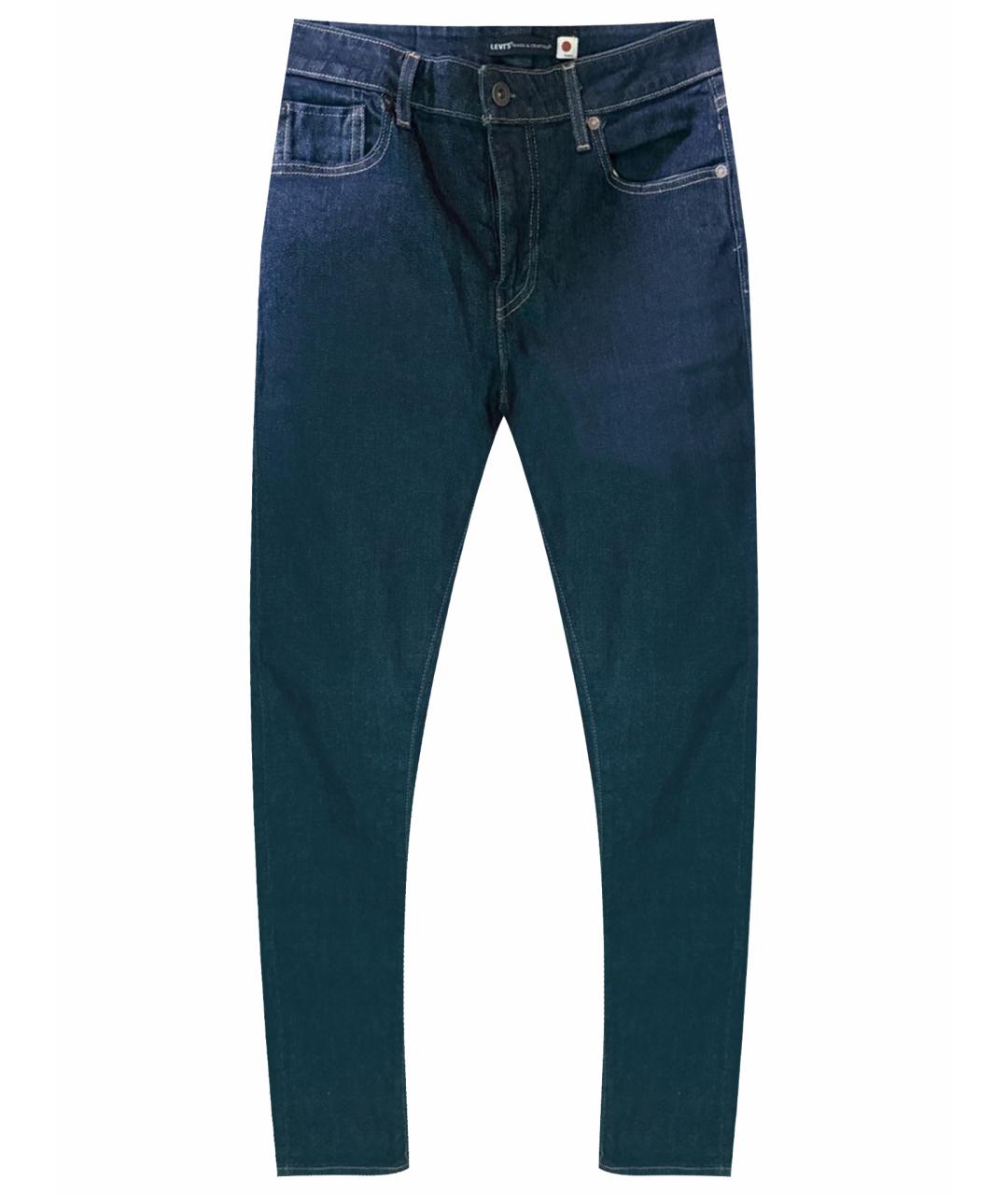 LEVI'S Темно-синие хлопковые джинсы слим, фото 1