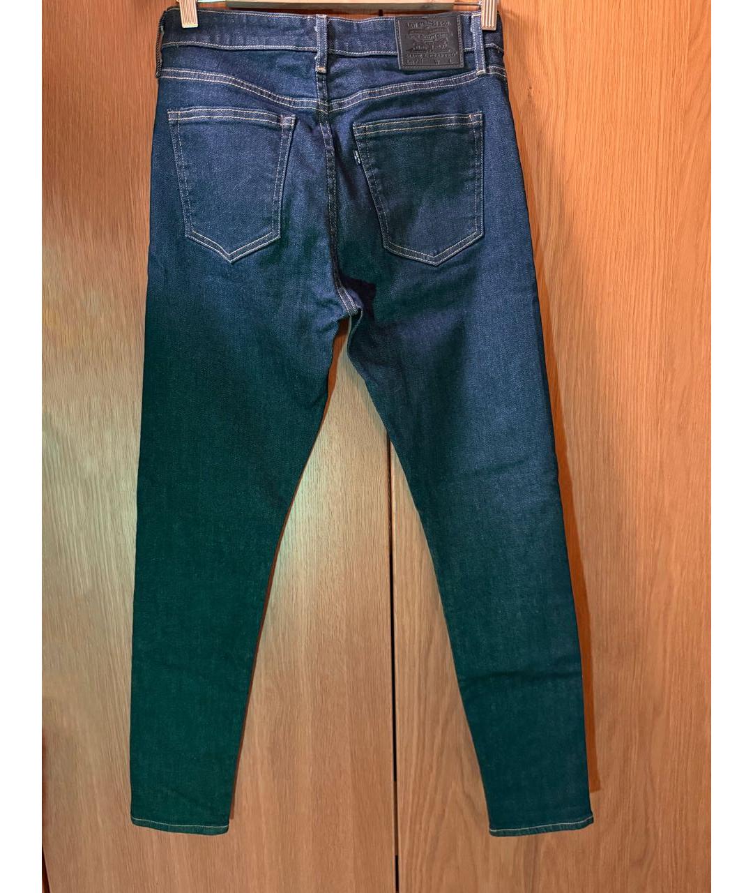 LEVI'S Темно-синие хлопковые джинсы слим, фото 2