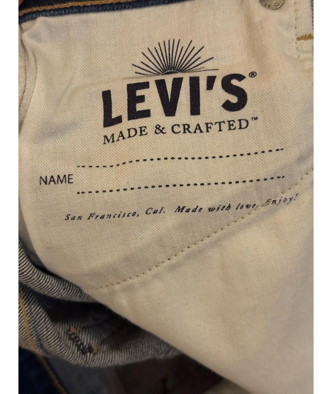 LEVI'S Темно-синие хлопковые джинсы слим, фото 5