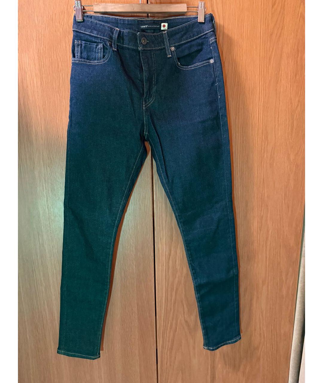 LEVI'S Темно-синие хлопковые джинсы слим, фото 7