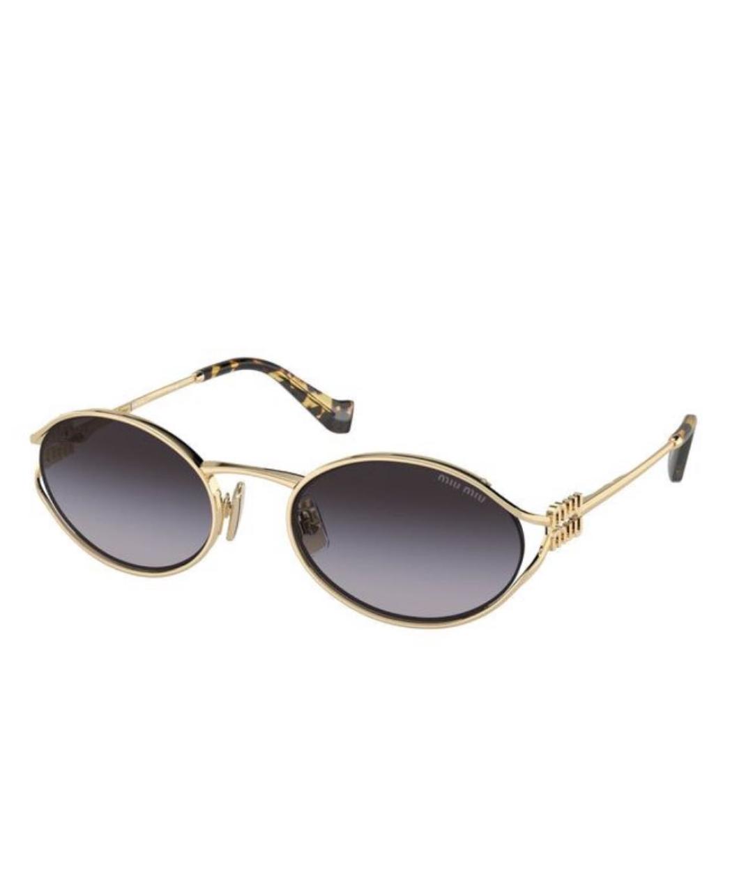 MIU MIU Фиолетовые металлические солнцезащитные очки, фото 1