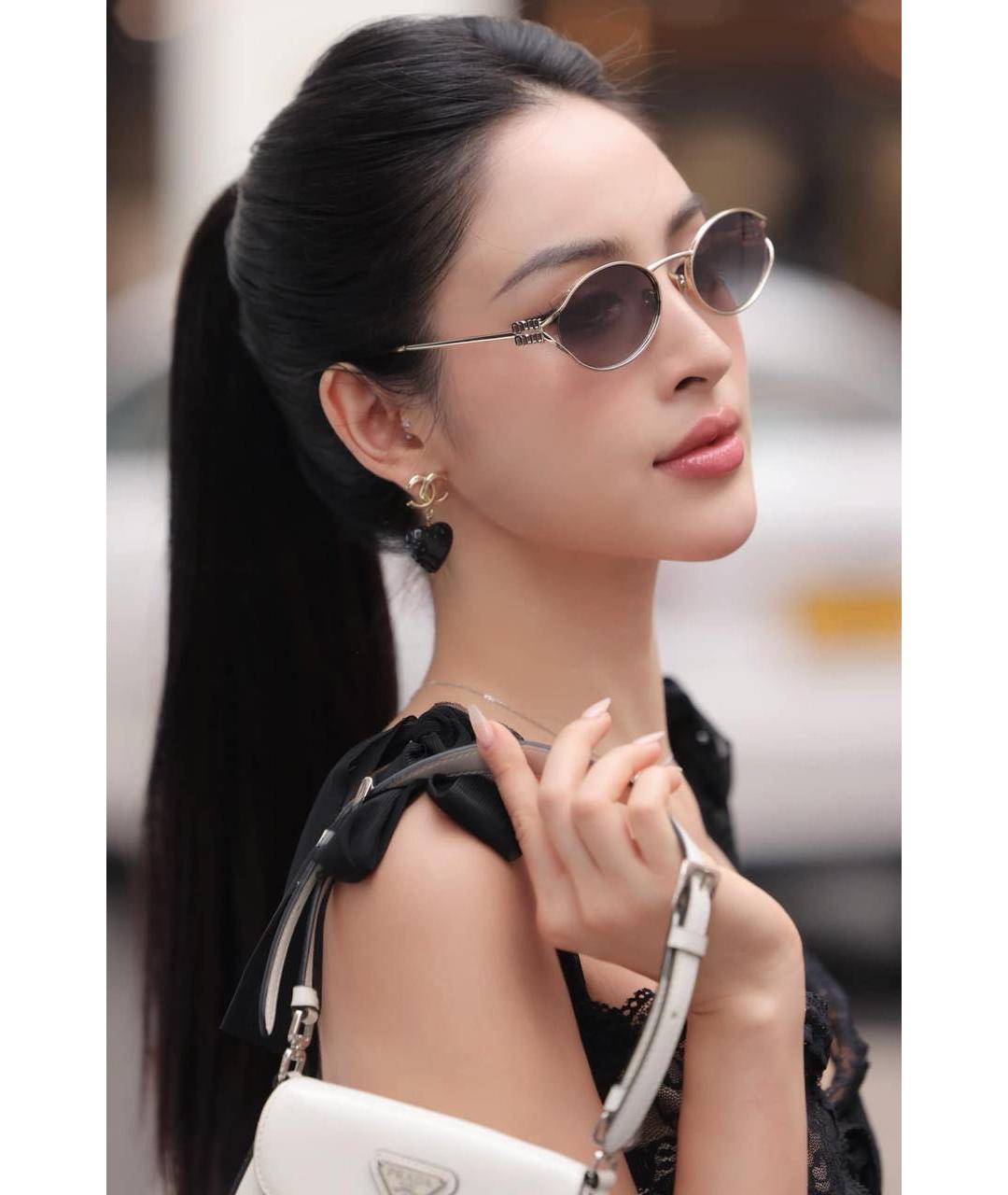 MIU MIU Фиолетовые металлические солнцезащитные очки, фото 3