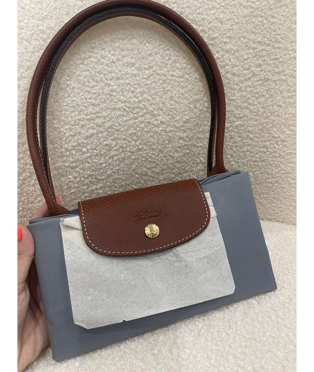 LONGCHAMP Антрацитовая сумка тоут, фото 6