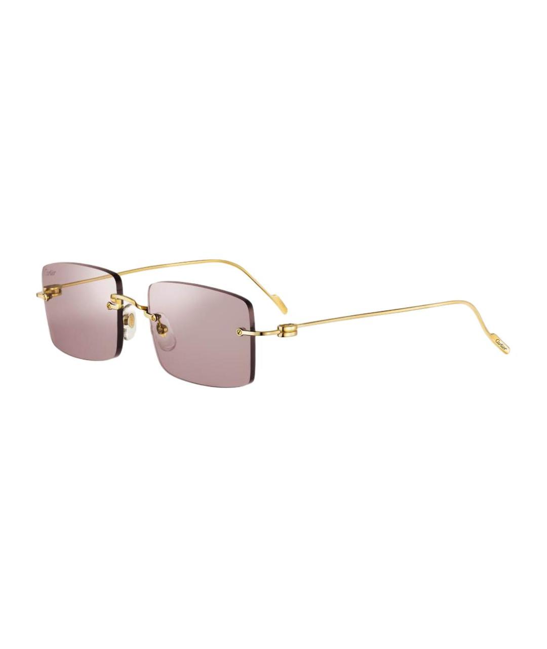 CARTIER Золотые металлические солнцезащитные очки, фото 1