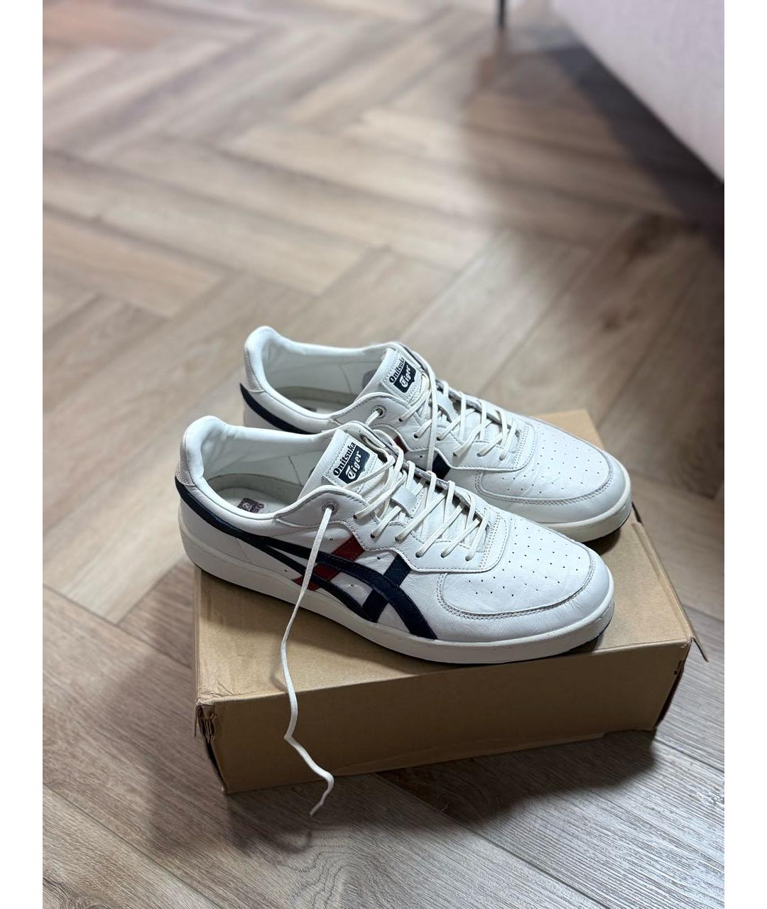 ONITSUKA TIGER Белые кожаные низкие кроссовки / кеды, фото 7